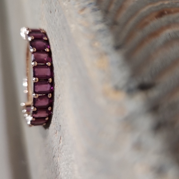 Eternity rhodolite garnet ring - Picture 4 of 4